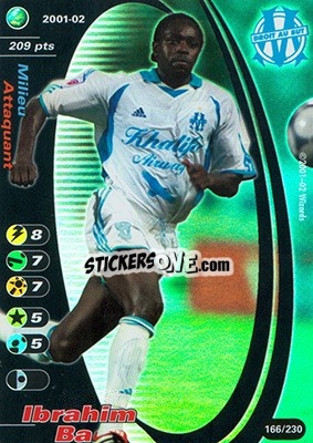 Sticker Ibrahim Ba - Football Champions France 2001-2002 n. 166 - Wizards of The Coast