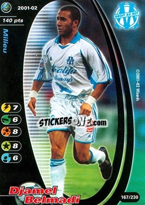 Sticker Djamel Belmadi - Football Champions France 2001-2002 - Wizards of The Coast