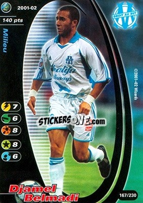 Sticker Djamel Belmadi - Football Champions France 2001-2002 n. 167 - Wizards of The Coast