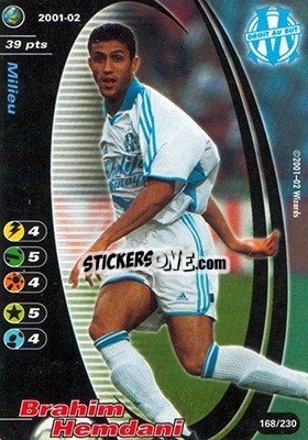 Sticker Brahim Hemdani - Football Champions France 2001-2002 n. 168 - Wizards of The Coast