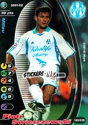Sticker Piotr Swierczewski - Football Champions France 2001-2002 n. 169 - Wizards of The Coast