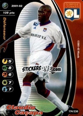 Figurina Claudio Cacapa - Football Champions France 2001-2002 - Wizards of The Coast