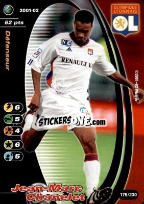 Sticker Jean-Marc Chanelet - Football Champions France 2001-2002 n. 175 - Wizards of The Coast