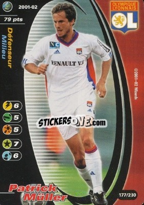 Sticker Patrick Müller - Football Champions France 2001-2002 n. 177 - Wizards of The Coast