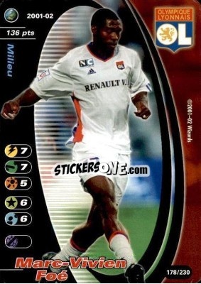 Sticker Marc-Vivien Foé - Football Champions France 2001-2002 n. 178 - Wizards of The Coast