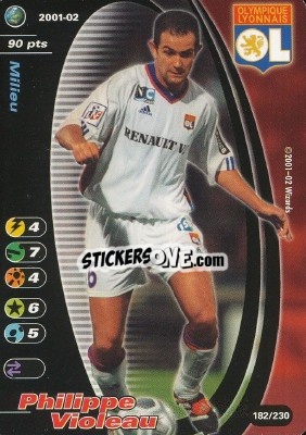 Sticker Philippe Violeau - Football Champions France 2001-2002 - Wizards of The Coast