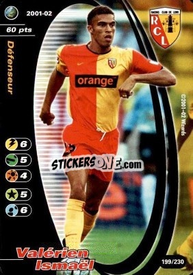 Sticker Valerien Ismael - Football Champions France 2001-2002 n. 199 - Wizards of The Coast