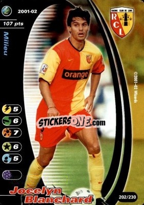 Sticker Jocelyn Blanchard - Football Champions France 2001-2002 n. 202 - Wizards of The Coast