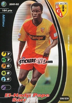 Cromo El Hadji Pape Sarr - Football Champions France 2001-2002 n. 206 - Wizards of The Coast
