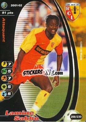 Sticker Lamine Sakho - Football Champions France 2001-2002 n. 208 - Wizards of The Coast