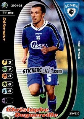 Sticker Christophe Deguerville - Football Champions France 2001-2002 n. 210 - Wizards of The Coast
