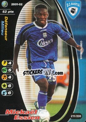 Sticker Michael Essien - Football Champions France 2001-2002 n. 211 - Wizards of The Coast