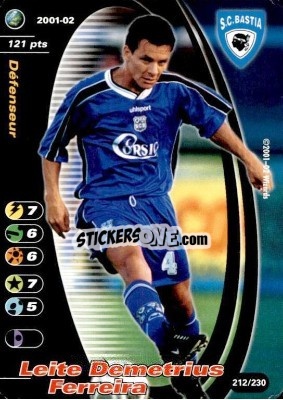 Sticker Leite Demetrius Ferreira - Football Champions France 2001-2002 - Wizards of The Coast
