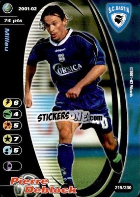 Cromo Pierre Deblock - Football Champions France 2001-2002 n. 215 - Wizards of The Coast