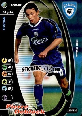 Sticker Pierre Deblock - Football Champions France 2001-2002 - Wizards of The Coast