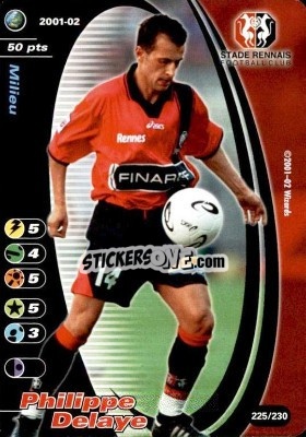 Sticker Philippe Delaye - Football Champions France 2001-2002 n. 225 - Wizards of The Coast