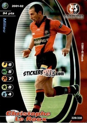 Figurina Christophe Le Roux - Football Champions France 2001-2002 - Wizards of The Coast