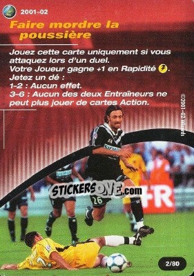 Sticker Faire mordre la poussiere - Football Champions France 2001-2002 n. T2 - Wizards of The Coast