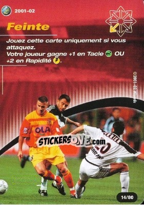 Sticker Feinte - Football Champions France 2001-2002 n. T14 - Wizards of The Coast