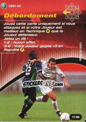 Sticker Debordement - Football Champions France 2001-2002 - Wizards of The Coast