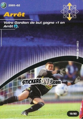 Sticker Arret - Football Champions France 2001-2002 n. T19 - Wizards of The Coast