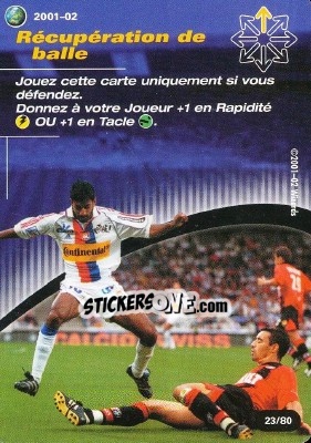 Sticker Recuperation de balle - Football Champions France 2001-2002 n. T23 - Wizards of The Coast