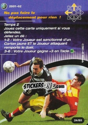 Sticker Ne pas faire le deplacement pour rien! - Football Champions France 2001-2002 n. T24 - Wizards of The Coast