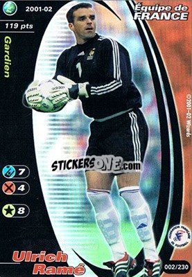 Sticker Ulrich Rame - Football Champions France 2001-2002 n. 2 - Wizards of The Coast