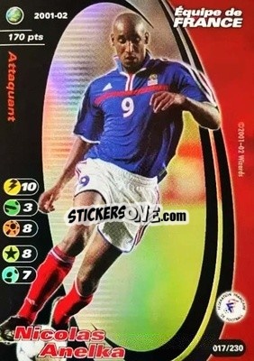 Sticker Nicolas Anelka - Football Champions France 2001-2002 n. 17 - Wizards of The Coast