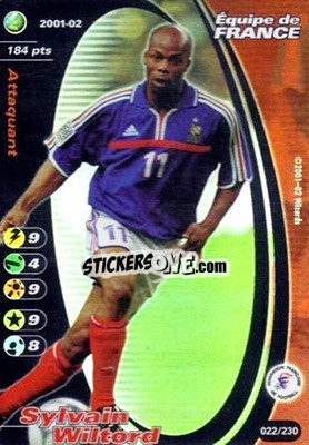 Sticker Sylvain Wiltord - Football Champions France 2001-2002 n. 22 - Wizards of The Coast