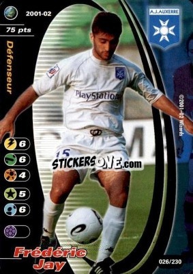 Sticker Frédéric Jay - Football Champions France 2001-2002 - Wizards of The Coast