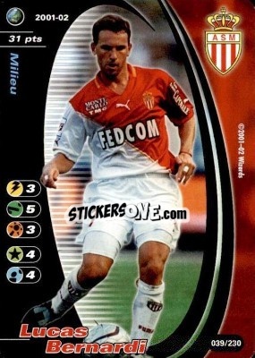 Sticker Lucas Bernardi - Football Champions France 2001-2002 n. 39 - Wizards of The Coast