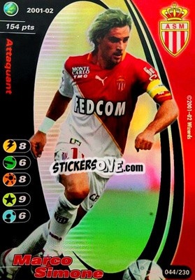 Cromo Marco Simone - Football Champions France 2001-2002 - Wizards of The Coast