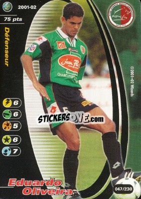 Sticker Eduardo Oliveira - Football Champions France 2001-2002 - Wizards of The Coast