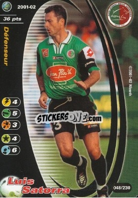 Figurina Luis Satorra - Football Champions France 2001-2002 n. 48 - Wizards of The Coast