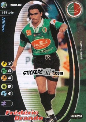 Cromo Frederic Brando - Football Champions France 2001-2002 n. 49 - Wizards of The Coast