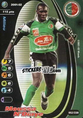 Sticker Moussa N´Diaye - Football Champions France 2001-2002 - Wizards of The Coast