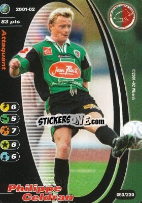 Sticker Philippe Celdran - Football Champions France 2001-2002 - Wizards of The Coast