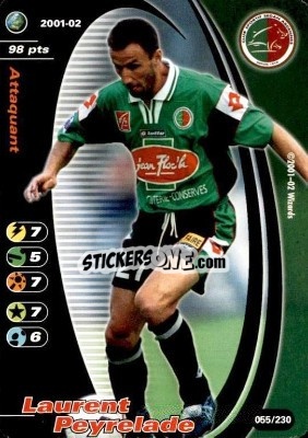 Sticker Laurent Peyrelade - Football Champions France 2001-2002 n. 55 - Wizards of The Coast