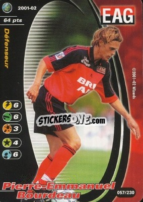 Sticker Pierre-Emmanuel Bourdeau - Football Champions France 2001-2002 - Wizards of The Coast