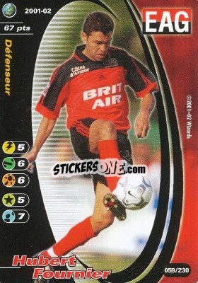 Sticker Hubert Fournier - Football Champions France 2001-2002 n. 59 - Wizards of The Coast