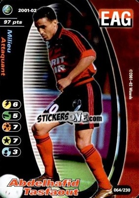 Sticker Abdelhafid Tasfaout - Football Champions France 2001-2002 - Wizards of The Coast