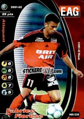 Sticker Fabrice Fiorèse - Football Champions France 2001-2002 - Wizards of The Coast