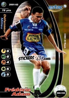 Sticker Frédéric Adam - Football Champions France 2001-2002 n. 68 - Wizards of The Coast