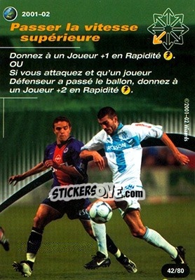 Sticker Passer la vitesse superieure - Football Champions France 2001-2002 n. T42 - Wizards of The Coast