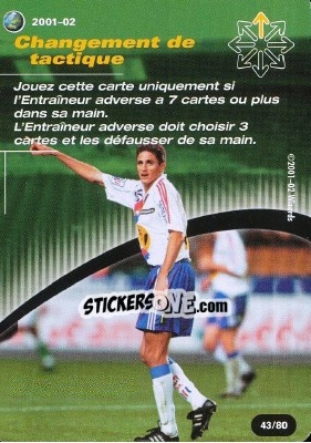 Sticker Changement de tactique - Football Champions France 2001-2002 - Wizards of The Coast