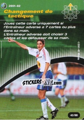 Sticker Changement de tactique - Football Champions France 2001-2002 n. T43 - Wizards of The Coast