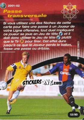 Sticker Passe Transversale - Football Champions France 2001-2002 n. T53 - Wizards of The Coast