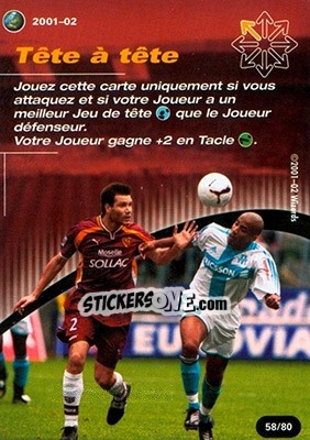 Sticker Tete A Tete - Football Champions France 2001-2002 n. T58 - Wizards of The Coast