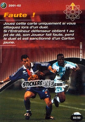 Figurina Faute! - Football Champions France 2001-2002 - Wizards of The Coast